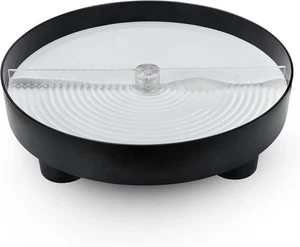 11.5" Automatic Garden Zen Self Rotating Sandscrape Tray, Mindfulness Black - Picture 1 of 6