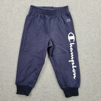 Pantalones de chándal Champion niño pequeño 2T azul logotipo gráfico medida 16x11 bebé bebé bebé Foto 1 de 4