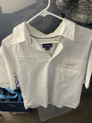 White Basic Edition Lg. Mens Colored Button Down Dress Shirt. - Image 1 of 3