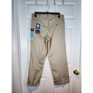 NEW Men's sz 34x29 Wrangler No Iron Khaki Pants Invisible Flex Waist - Picture 1 of 6