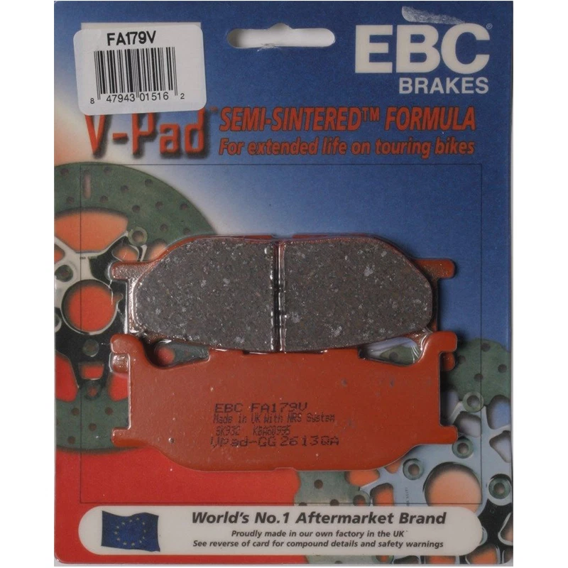 EBC Semi Sintered V Front Brake Pads Yamaha XJ600S Seca II — 第 1/1 张图片
