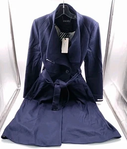 TED BAKER London Roseika Flared Wool Blend Coat - Dark Blue - Size 1 (#K2-F11) - Bild 1 von 7