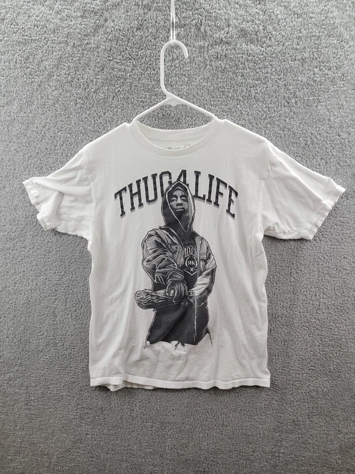 Camiseta Tupac X Rook Blanca 2012 Thug 4 Talla Natural Grande Camiseta de Rap 2pac Amaru 40 OZ  Foto 1 de 4