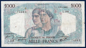 Billet 1000 Francs "Minerve et Hercule" 17-1-1946. France - Picture 1 of 2