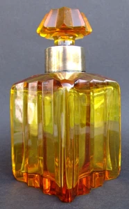 TOP WMF ART DÉCO GLAS KARAFFE MIT STÖPSEL, 835 SILBER MONTUR - Bild 1 von 14