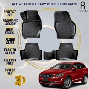 Floor Mats Liners For Volvo XC-60 2008-2014 All Weather Heavy Duty 3D Car Rugs - Picture 1 of 9