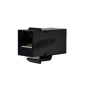Paquete de 5 acopladores en línea Keystone Jack RJ45 hembra a hembra Cat6/Cat5e negro - Imagen 1 de 7