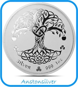 Irlanda Tara Tree of Life - 1 oz argento proof-like 🍒in capsula con sacchetto regalo🍒 - Foto 1 di 4