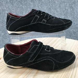 Aerosoles Shoes Womens 9 Hook And Loop Sneakers Black Suede Low Top Comfort - Picture 1 of 14