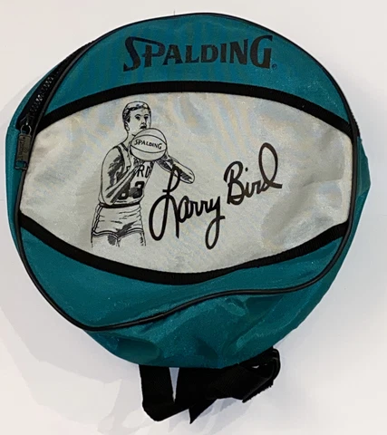 Vintage Larry Bird Spalding Backpack Green Bag NBA Boston Celtics Playoffs Cover