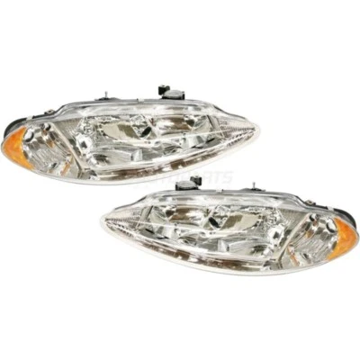New Left and Right Halogen Head Lamp Assembly Fits 1998-2004 Chrysler Intrepid - Image 1 of 4