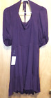 B Darlin Ladies Short Sleeve Plum Dress Ruffle Lined Size 13 14 Nwt 59