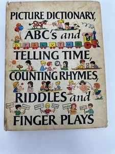 VINTAGE Picture Dictionary, ABC's & Telling Time, Counting Rhymes, 1973 printing - Picture 1 of 14