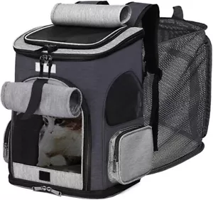 Cat Backpack Carrier - Expandable Mesh Breathable Foldable Pet Travel Bags for - Picture 1 of 5