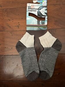 NWT Smartwool Everyday Cable Merino Wool Ankle Boot Socks M- Moonbeam So Cute!