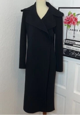 Dolce & Gabbana Black Wool Coat With Knit Backing Size 40/4US - Image 1 of 4