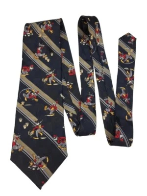 Corbata para hombre Mickey & Co Goofy Disney negra 100 % seda multicolor Foto 1 de 4