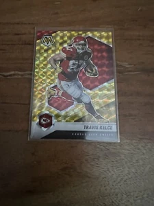 2021 Mosaic Travis Kelce #4 Yellow Kansas City Chiefs - Picture 1 of 2