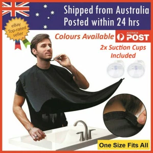 Facial Hair Beard Shave Apron Cape Shaving Bib Whisker Trimming Black White Melb - Picture 1 of 12