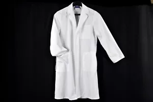 Basic White 27" Ladies Consultation Jacket Crest Style 120 Button Front Size XS - Picture 1 of 6