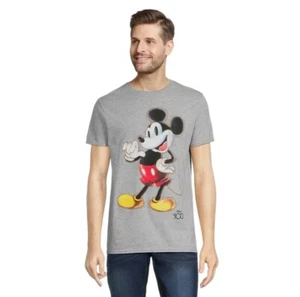 Disney Mickey Mouse Men's Happy Pose Sketch Design Graphic Print T-Shirt Adult - Picture 1 of 6