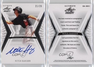 2012 Leaf Ultimate Draft Silver /25 Mitch Haniger #BA-MH1 Auto
