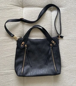 Jessica Simpson Roxanne Satchel Black Beautiful! Lots of room. Animal print - Picture 1 of 7