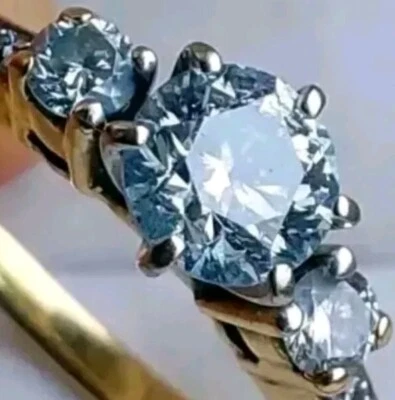 18Ct Gold Diamond Solitaire 0.65Ct (I/SI) Engagement Wedding Ring Size L 3.13g - Image 1 of 4