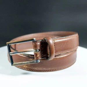 Cinturón clásico de cuero marrón Marks and Spencer M&S para hombre talla 38-40 vintage - Imagen 1 de 6