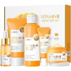 Vitamin C 5pcs Skincare Boxed Gift Set Cleanser Toner Serum Eyecream Face Cream - Picture 1 of 7