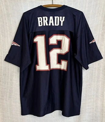 Tom Brady New England Patriots #12 Men's Size XL Blue NFL Players Game Jersey - Image 1 of 3