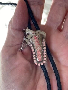 Nuova pistola pistola e fondina Western Bolo cravatta cowboy pelle intrecciata - Foto 1 di 7