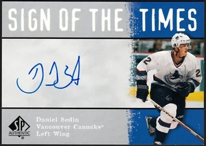 Daniel Sedin 2000-01 SP Auténtico Sign of the Times Automático #DS Canucks 🔥 - Imagen 1 de 2
