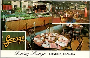 The Garage Dining Lounge London Ontario Vintage Postcard 1980s E1 - Picture 1 of 2