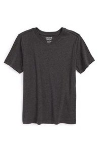 NEW Vince Boys Sz 6 V-Neck Favorite T-shirt Charcoal Gray Heather Short Sleeve  - Picture 1 of 1