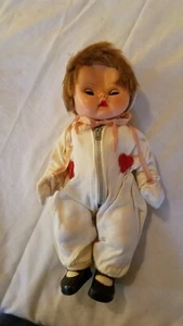 Traje de muñeca bebé de plástico suave ideal de 11" vintage - Imagen 1 de 12