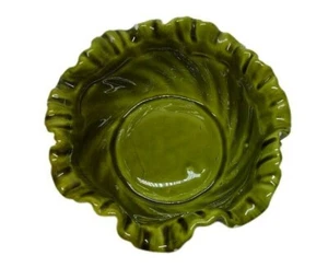 Vtg Sea Mist by Brody N-287 Nautical Sea Weed Cabbage Green Bowl Dish Planter - Picture 1 of 7