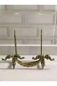 Vintage Brass Casting Plate Stand / Decorative Presentation / Antique Look - Picture 1 of 5