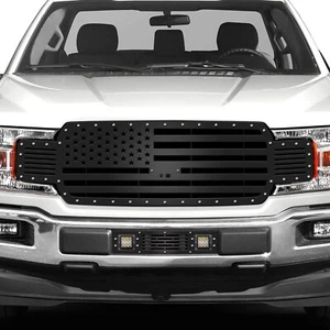 300 INDUSTRIES Steel Grille for 18-20 Ford F-150 w/CAM - LED LOWER - AMERICAN FL - Picture 1 of 3