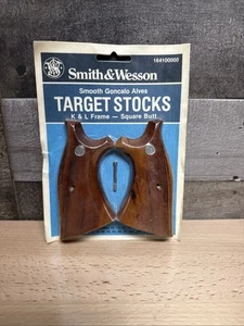 NEW Smith & Wesson Smooth Goncalo Alves Target Grips Square Butt K & L Frames - Picture 1 of 10