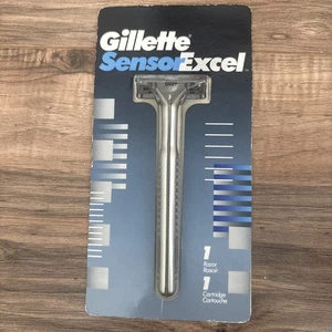 Afeitadora Gillette Sensor Excel de colección con mango de metal EE. UU. 1993 NUEVA NOS - Imagen 1 de 2