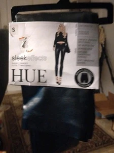HUE Women's Sleek Effect High Waist Leggings, Black, Small - Picture 1 of 4