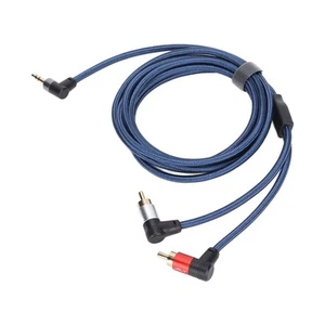 3.5mm Male To 2RCA Male Adapter Braid Nylon Stereo Cable For Speakers A FY - Zdjęcie 1 z 22