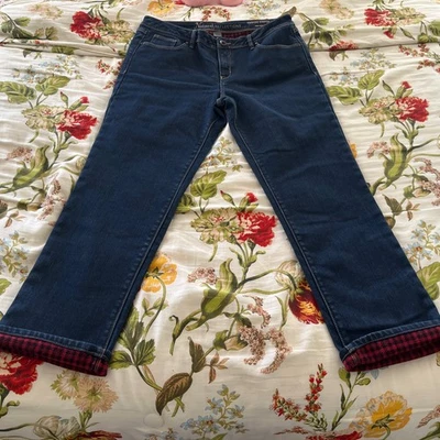 Natural Reflections Jeans Comfort Stretch Flannel Lined Women's Size 14 - Image 1 of 3