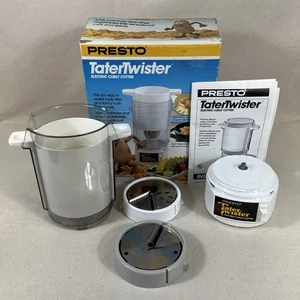 Presto 02930 TaterTwister Electric Curly Fries Cutter White Tested Works - Picture 1 of 12