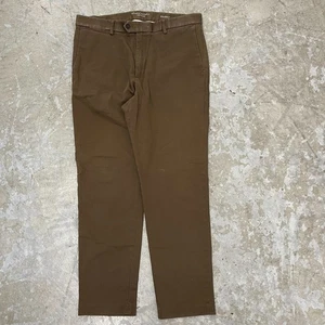 Banana Republic Pants Mens 35x30 Brown Travelers Chino Slim Career Fits 35x28 - Picture 1 of 16