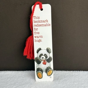 Oso de peluche panda 1982 de colección 'Warm Hugs' Sunshine Thoughts ¡Marcador Antioquía años 80! - Imagen 1 de 6