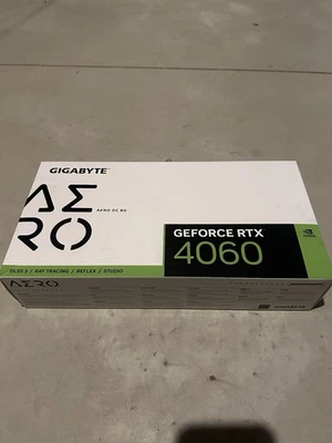 White GIGABYTE GeForce RTX 4060 AERO OC 8GB GDDR6 Graphics Card - Image 1 of 2