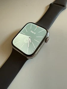 Apple Watch Series 9 srebrny stal nierdzewna komórkowy 45mm. STAN DOSKONAŁY - Zdjęcie 1 z 8