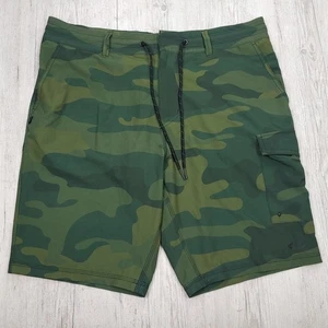 Oakley Cargo Shorts Camo Size 36 Regular Fit Boardshorts Green Military Style - Picture 1 of 9